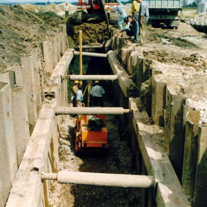 “Bahçecik-Gölcük Arası Kanalizasyon İnsaatı” Çelik İksa Palplanş Uygulamaları